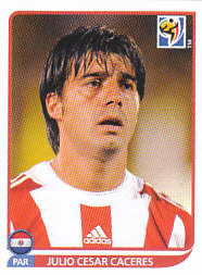 Julio Cesar Caceres Paraguay samolepka Panini World Cup 2010 #435